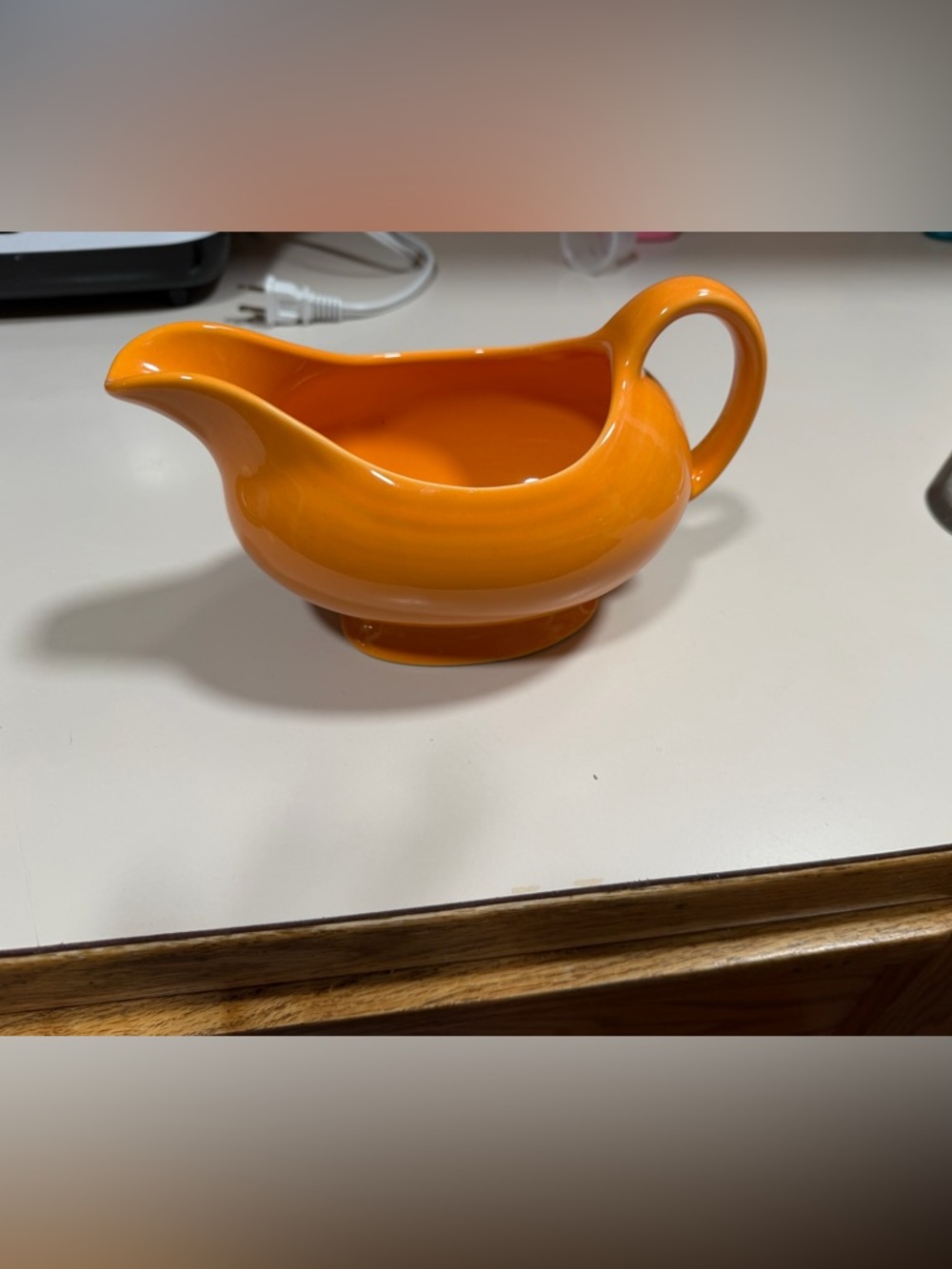 Fiesta Bright Orange Ceramic Gravy Boat